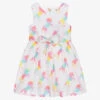 Hatley Girls White Cotton Unicorn Dress