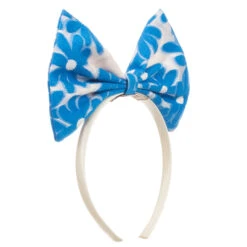 Hucklebones London Girls Blue Bow Hairband