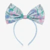 Hucklebones London Girls Blue Floral Bow Hairband