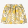 Hucklebones London Girls Gold Lamé Jacquard Skirt