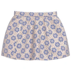 Hucklebones London Girls Pink & Blue Floral Skirt