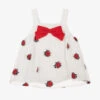 Hucklebones London Girls White Organza Ladybird Blouse