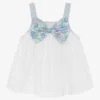 Hucklebones London Girls White Sleeveless Blouse