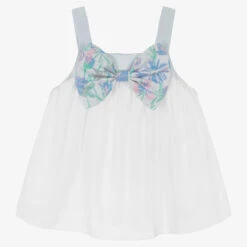 Hucklebones London Girls White Sleeveless Blouse