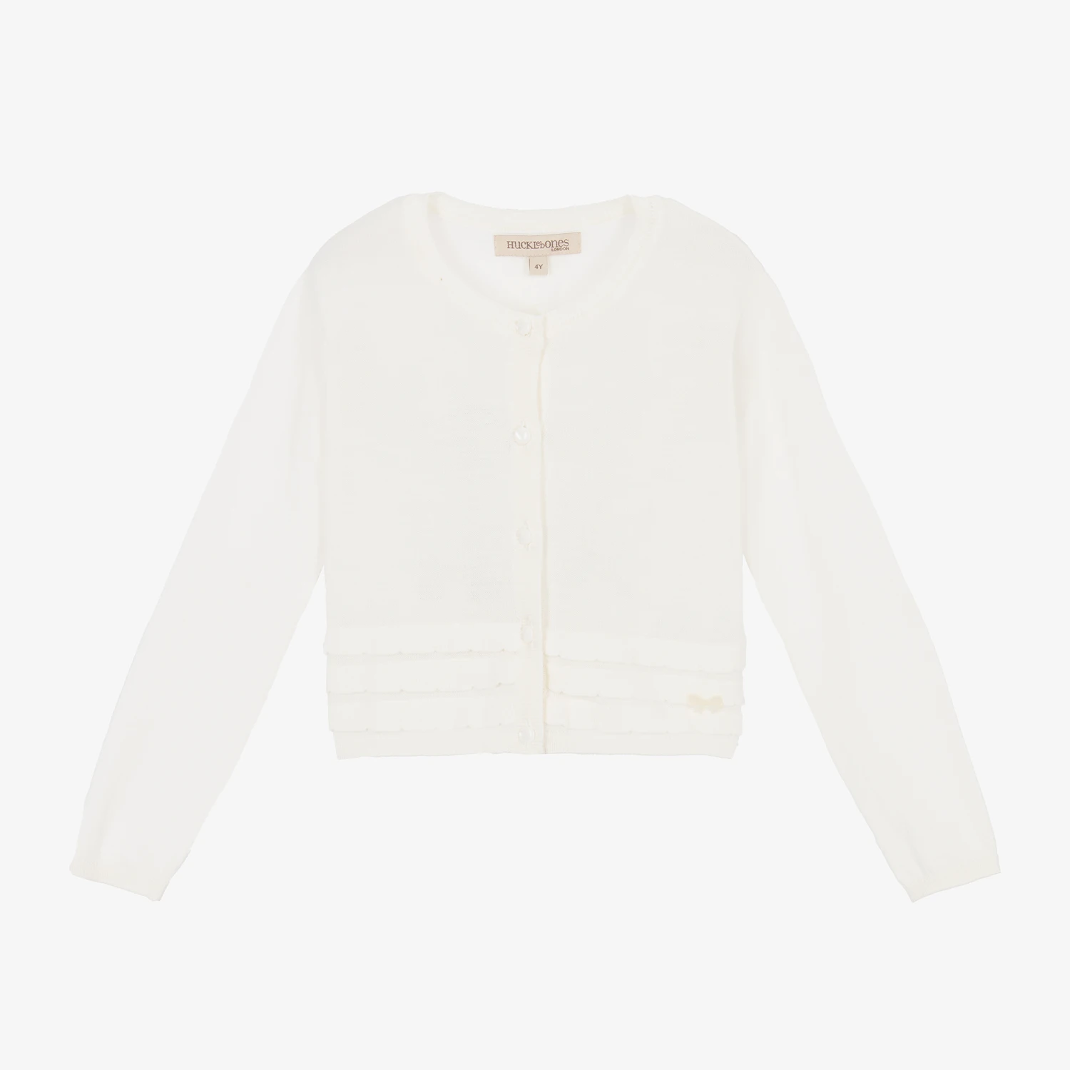 Hucklebones London Ivory Cotton Knitted Cardigan 1 Hucklebones London Ivory Cotton Knitted Cardigan