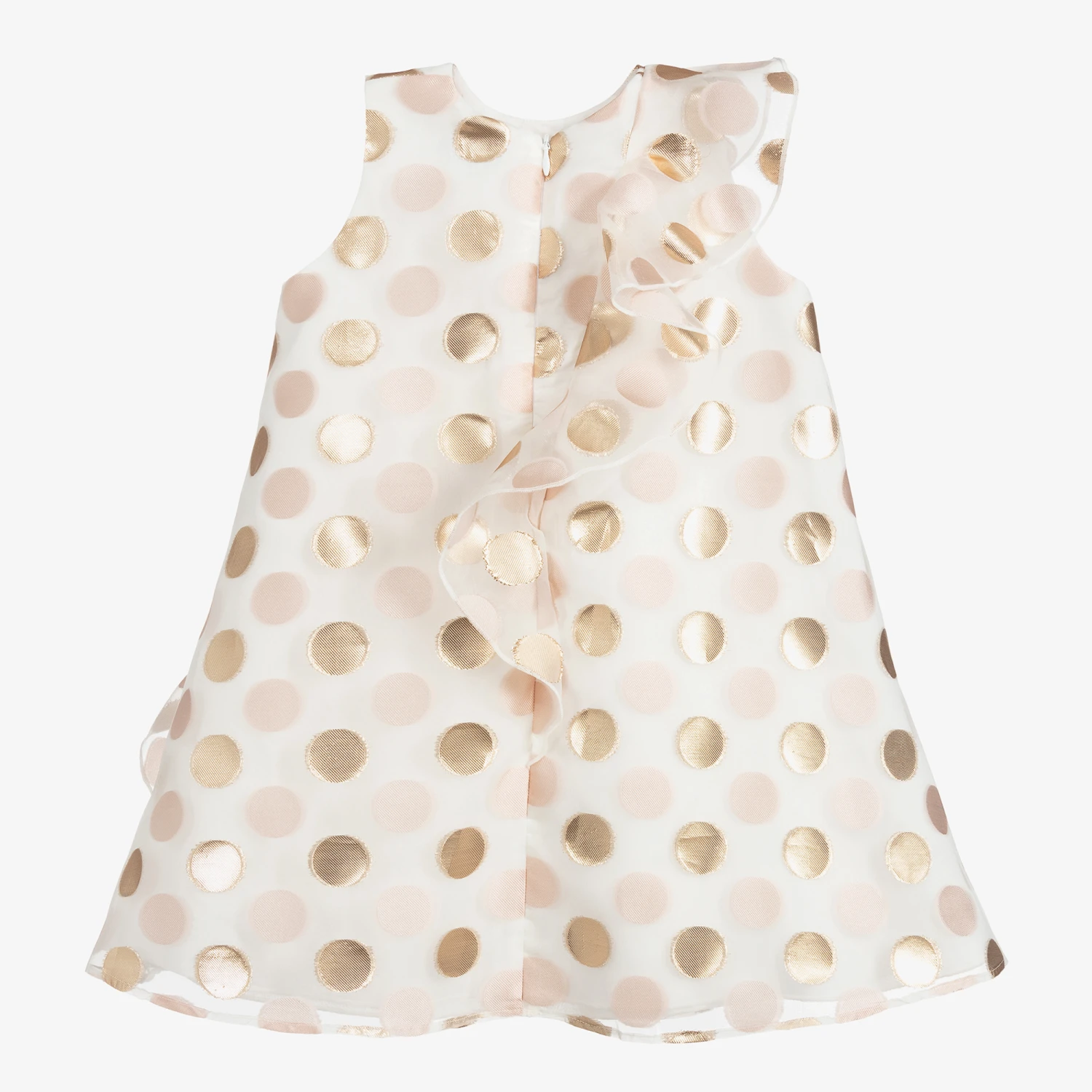 Hucklebones London Ivory & Gold Organza Dress 3 Hucklebones London Ivory & Gold Organza Dress - Image 3