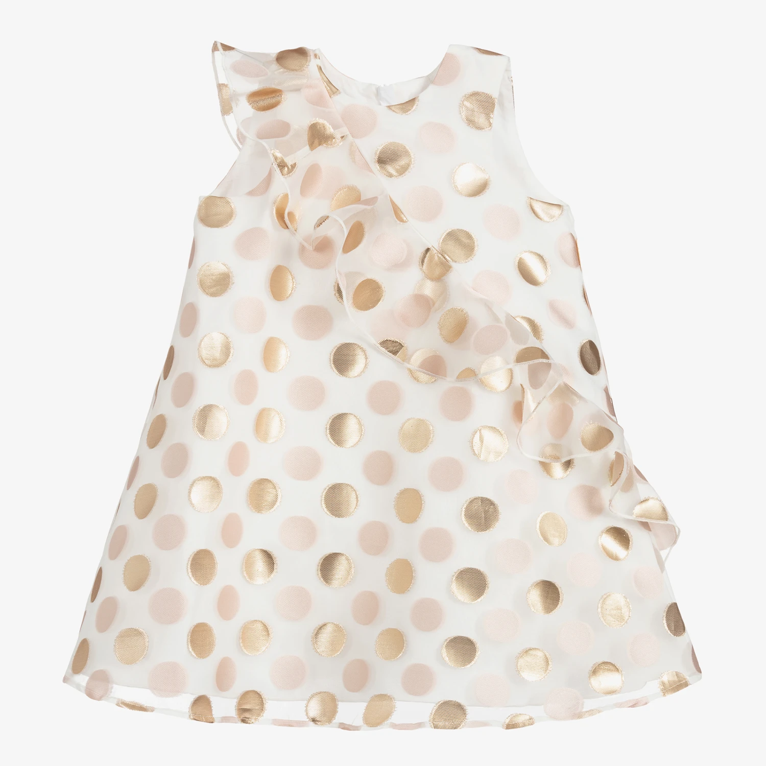 Hucklebones London Ivory & Gold Organza Dress 1 Hucklebones London Ivory & Gold Organza Dress