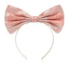 Hucklebones London Ivory & Pink Bow Hairband