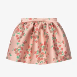 Hucklebones London Pink Floral Jacquard Skirt