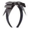 Hucklebones London Silver Glitter Bow Hairband