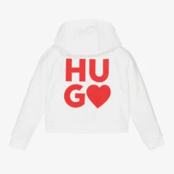 HUGO Girls White Cotton Zip-Up Top -Deals Whimsy Collection Store hugo girls white cotton zip up top 501218 8cb1cdfc424d0db903c518ab77390d6c8abdfb6b