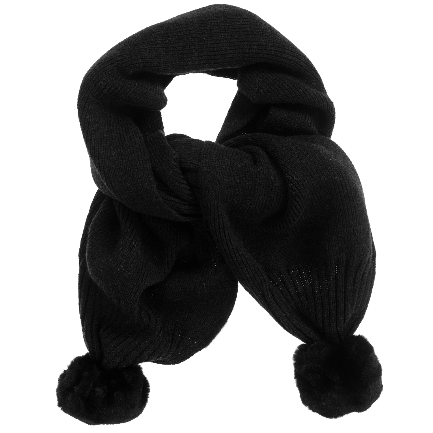 IDO Junior Black Wool Blend Scarf 1 IDO Junior Black Wool Blend Scarf