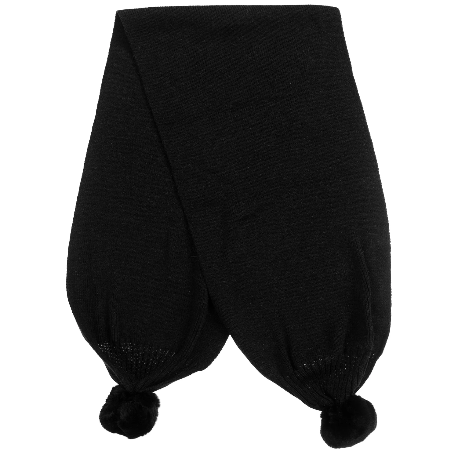 IDO Junior Black Wool Blend Scarf 2 IDO Junior Black Wool Blend Scarf - Image 2