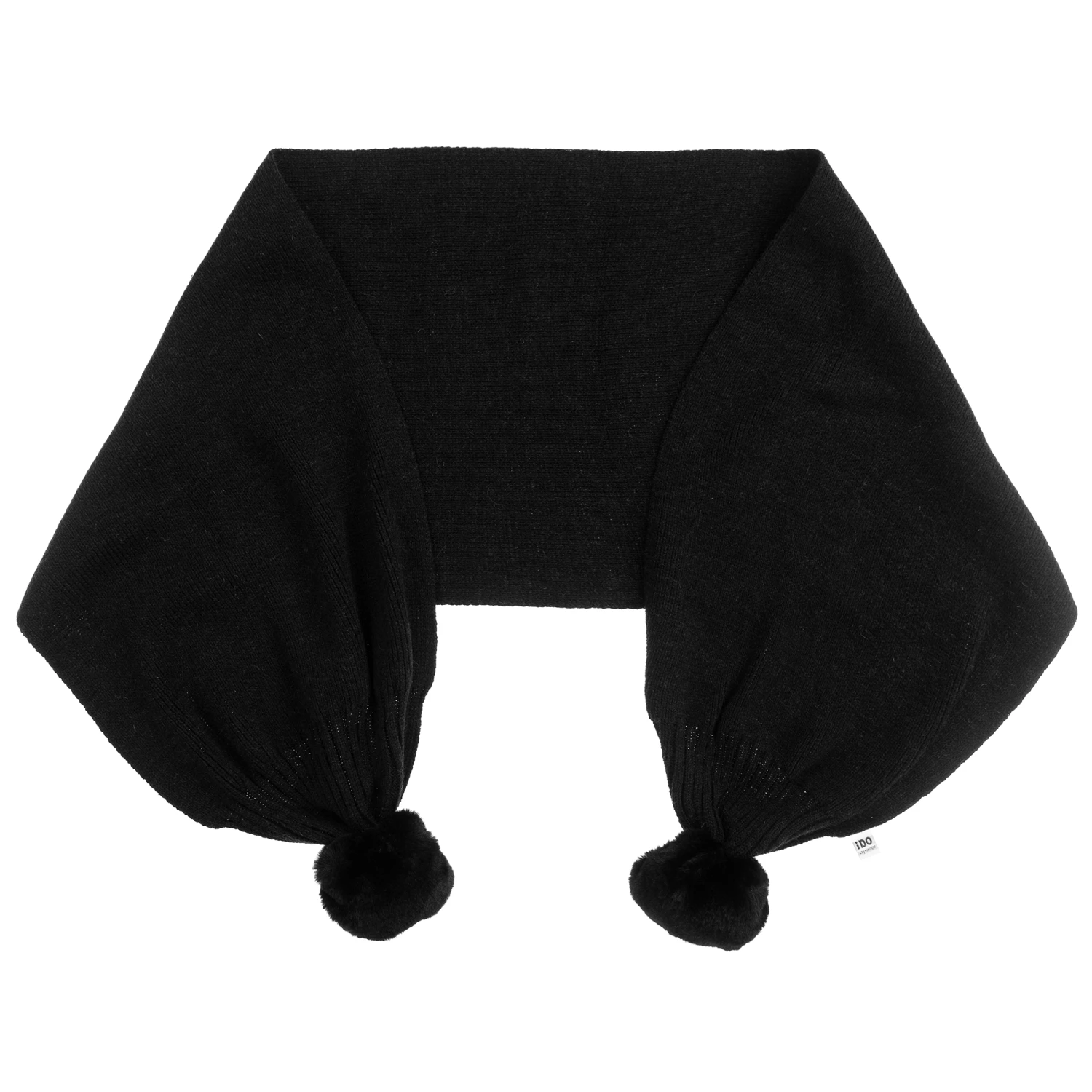 IDO Junior Black Wool Blend Scarf 3 IDO Junior Black Wool Blend Scarf - Image 3