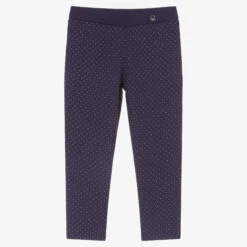 IDO Junior Blue & Silver Studded Leggings