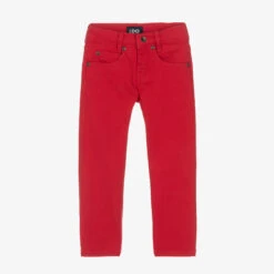 IDO Baby Boys Red Slim Fit Trousers