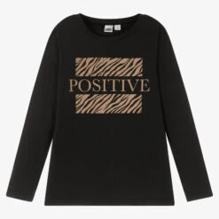 IDO Junior Girls Black Cotton Top