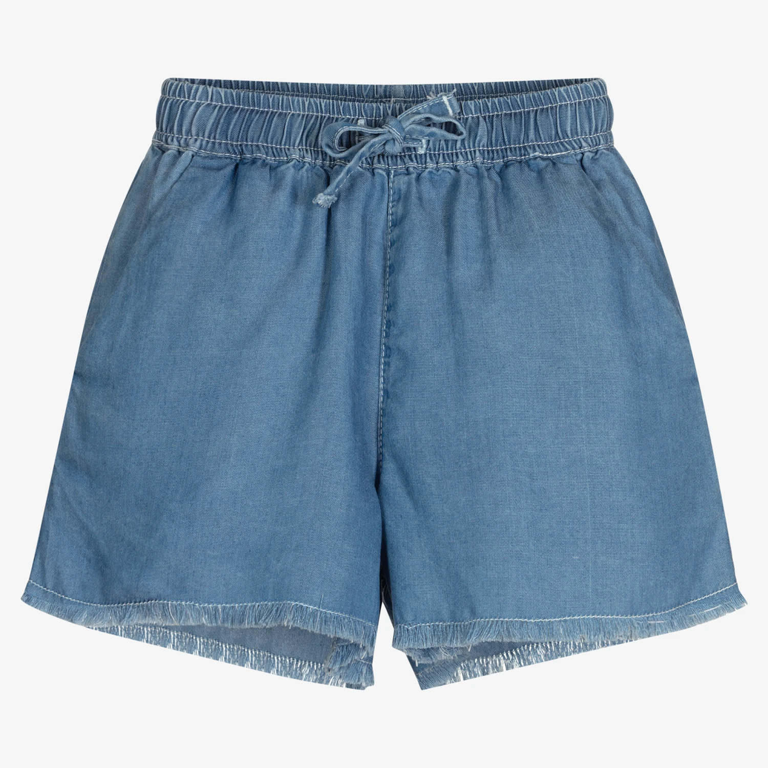 IDO Baby Girls Blue Chambray Shorts 1 IDO Baby Girls Blue Chambray Shorts