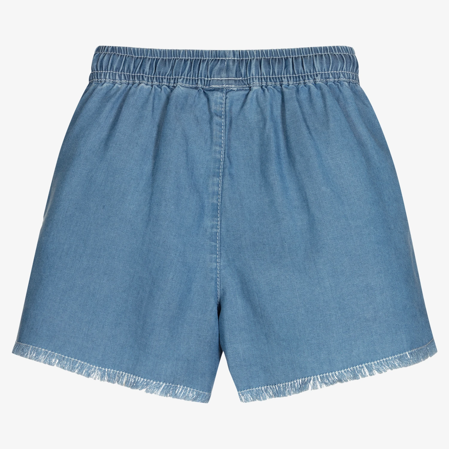 IDO Baby Girls Blue Chambray Shorts 3 IDO Baby Girls Blue Chambray Shorts - Image 3