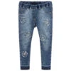 IDO Baby Girls Denim Flower Jeans