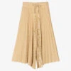 IDO Junior Girls Gold Pleated Jersey Trousers