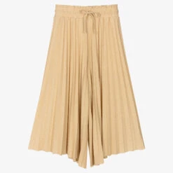 IDO Junior Girls Gold Pleated Jersey Trousers