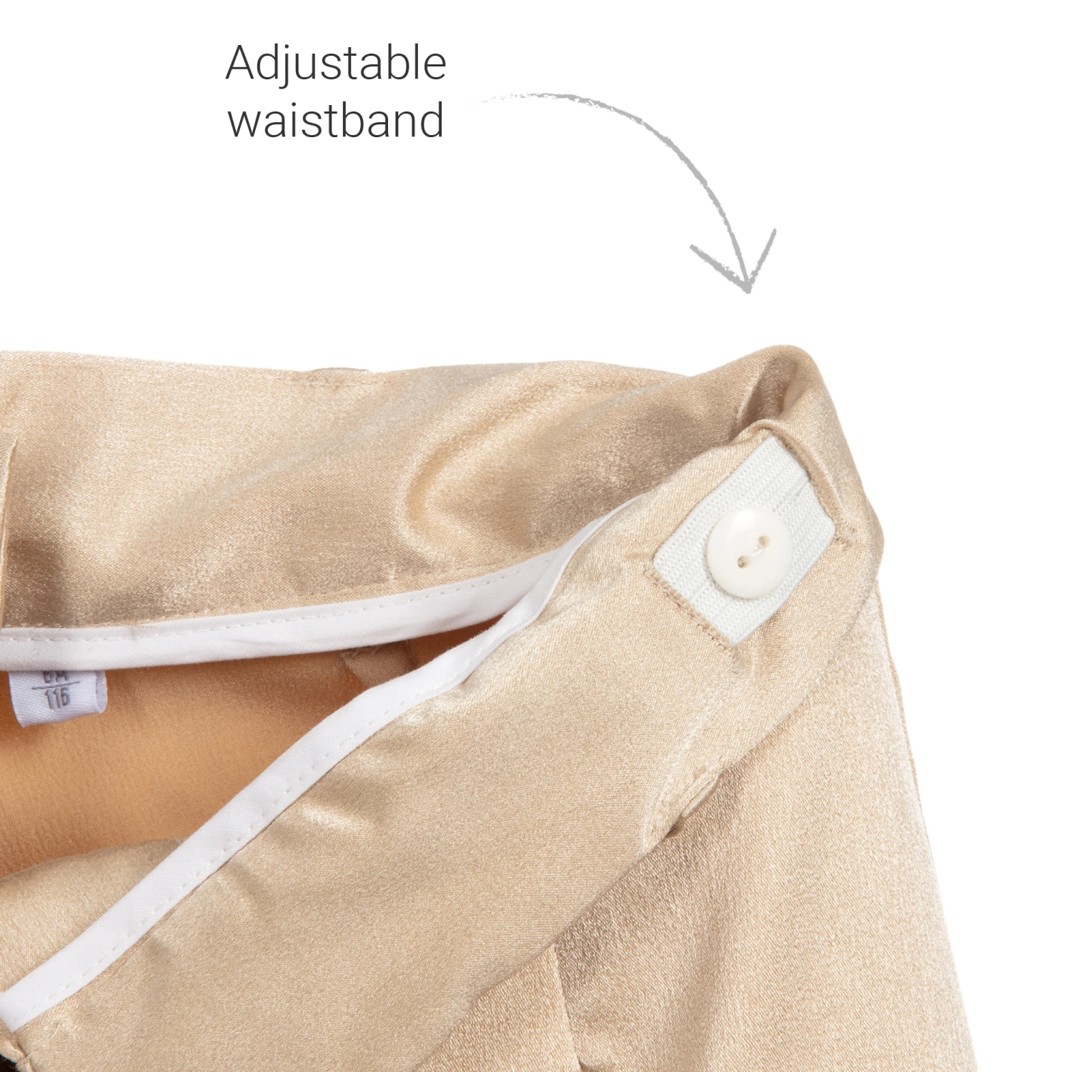 IDO Junior Girls Gold Satin Culottes 5 IDO Junior Girls Gold Satin Culottes - Image 5