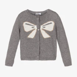 IDO Baby Girls Grey Knitted Cardigan