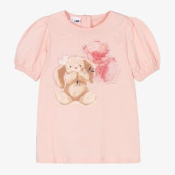 IDO Baby Girls Pink Bunny Cotton T-Shirt