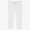 IDO Baby Girls White Cotton Denim Jeans