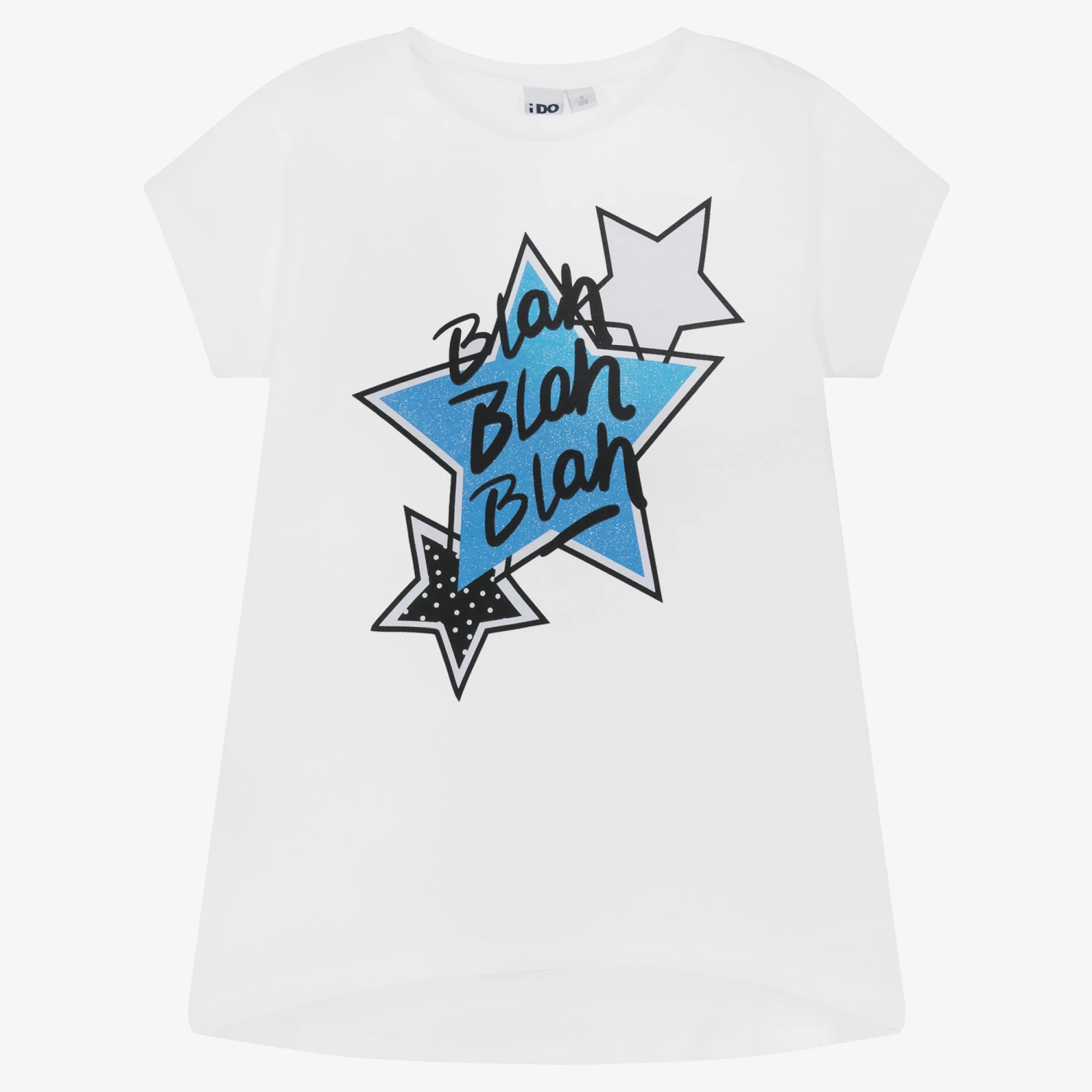 IDO Junior Girls White Cotton T-Shirt 1 IDO Junior Girls White Cotton T-Shirt