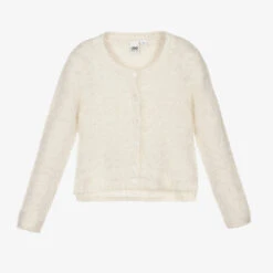 IDO Junior Ivory Fluffy Sparkle Cardigan
