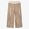 IDO Junior Ivory & Gold Sequin Culottes