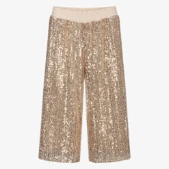 IDO Junior Ivory & Gold Sequin Culottes