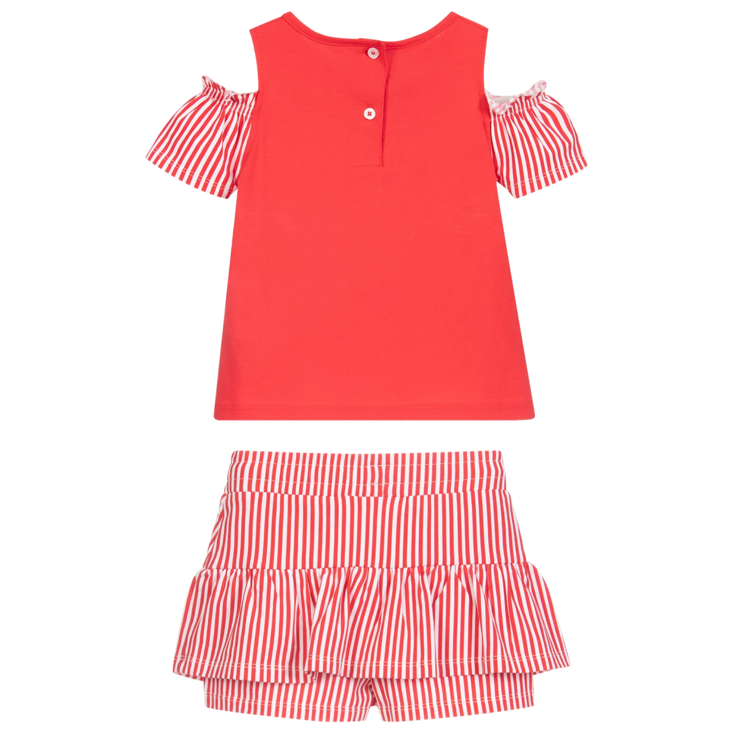 IDO Baby Red Jersey Shorts Set 4 IDO Baby Red Jersey Shorts Set - Image 4