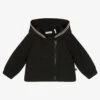 IKKS Girls Black Cotton Zip-Up Top