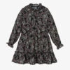 IKKS Girls Black Paisley Dress