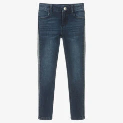 IKKS Girls Blue Diamanté Denim Jeans