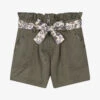 IKKS Girls Green Belted Shorts