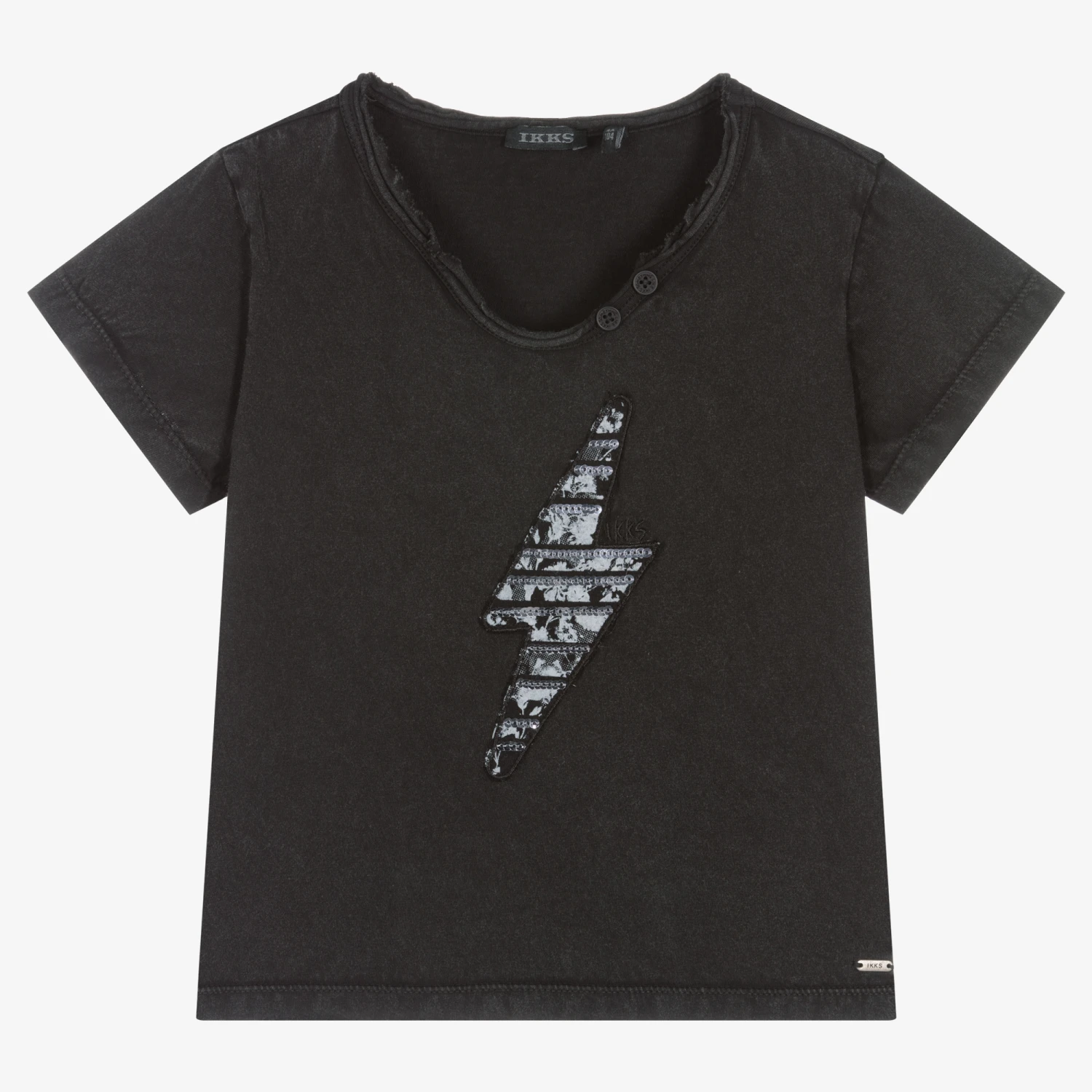 IKKS Girls Grey Cotton T-Shirt 1 IKKS Girls Grey Cotton T-Shirt