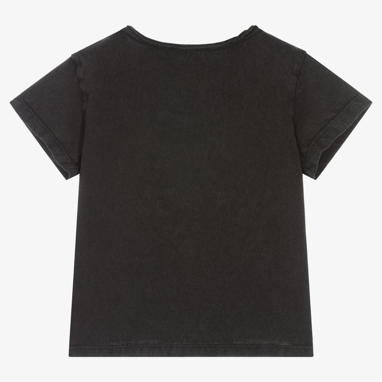 IKKS Girls Grey Cotton T-Shirt 2 IKKS Girls Grey Cotton T-Shirt - Image 2