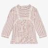 IKKS Girls Ivory & Red Striped Blouse