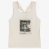 IKKS Girls Ivory Sleeveless T-Shirt