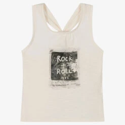 IKKS Girls Ivory Sleeveless T-Shirt