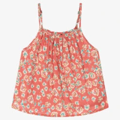 IKKS Girls Pink Floral Viscose Blouse