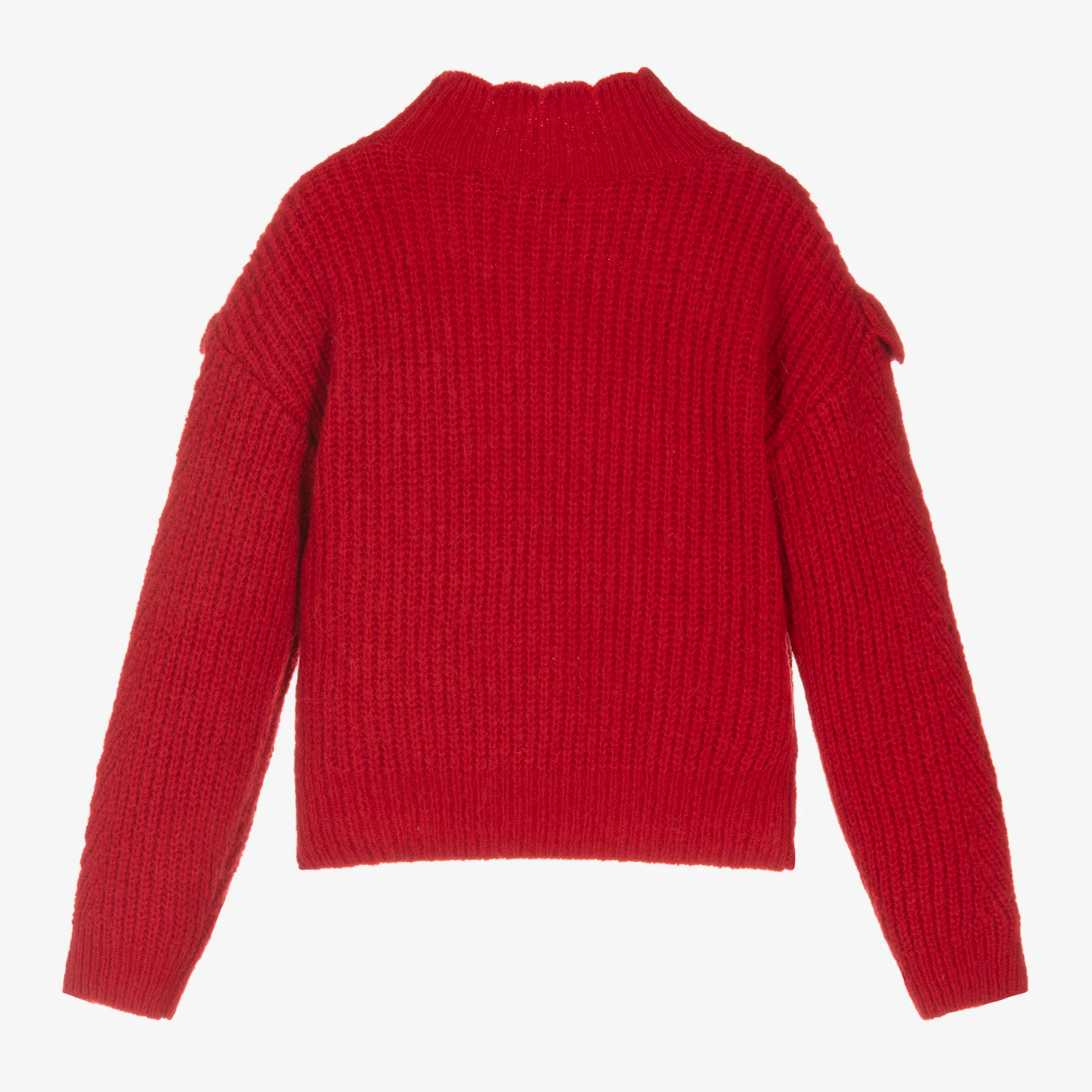 IKKS Girls Red Wool Blend Sweater 3 IKKS Girls Red Wool Blend Sweater - Image 3