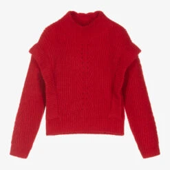 IKKS Girls Red Wool Blend Sweater