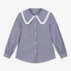 Il Gufo Blue & White Stripe Blouse