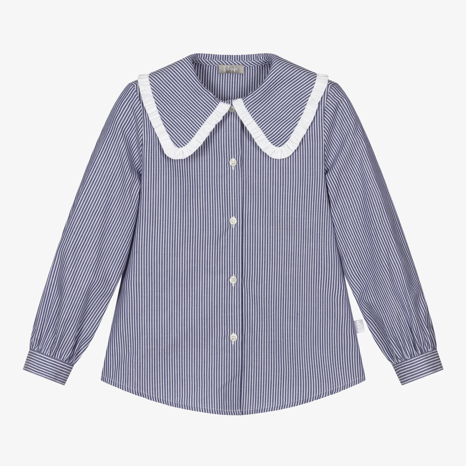 Il Gufo Blue & White Stripe Blouse 1 Il Gufo Blue & White Stripe Blouse