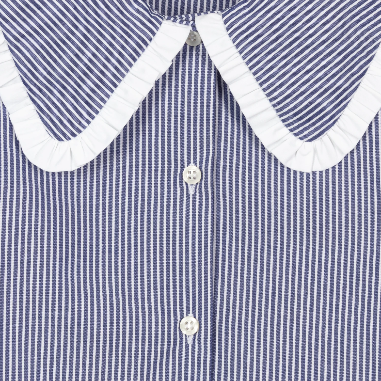 Il Gufo Blue & White Stripe Blouse 3 Il Gufo Blue & White Stripe Blouse - Image 3
